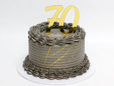 70th Grey Birthday Cake - The Cake People
